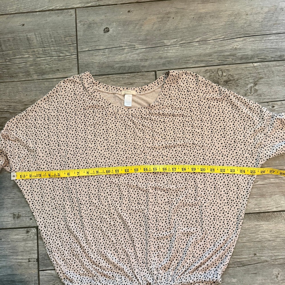 Eberjey Womens XS Tan Black Speckled Modal Long Sleeve Tie Hem Top Loungewear - Picture 8 of 8